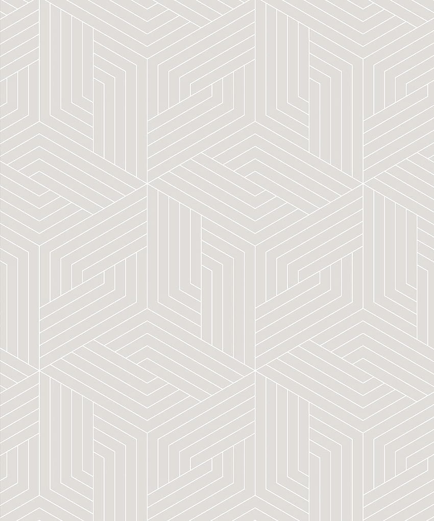 Wavy Line Art Wallpaper - Gray on Cream – Ayara Home