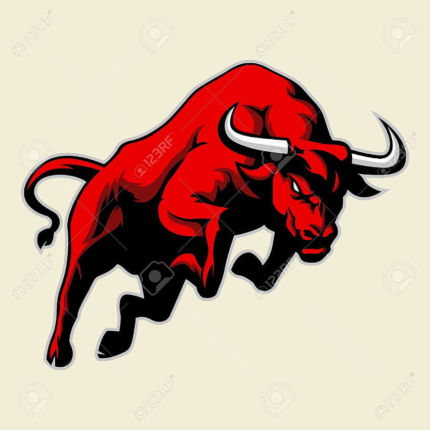 Jumping Red Bull. Bull artwork, Bull painting, Bull, Wild Bull HD phone wallpaper