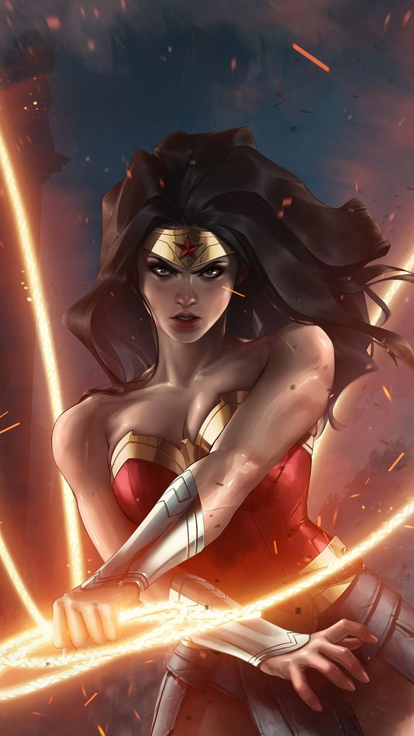 สาวน้อยมหัศจรรย์ นักรบ ศิลปะ . Wonder Woman แฟนอาร์ต Wonder Woman นักรบหญิง Wonder Woman Art วอลล์เปเปอร์โทรศัพท์ HD