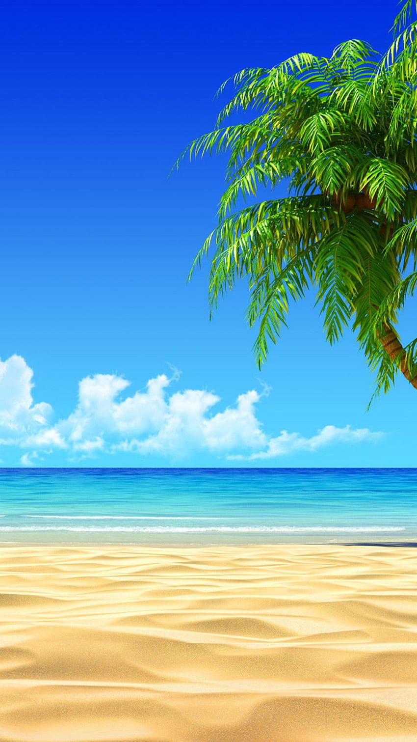 トロピカルアイランドのビーチハウス - ビーチ iPhone HD電話の壁紙