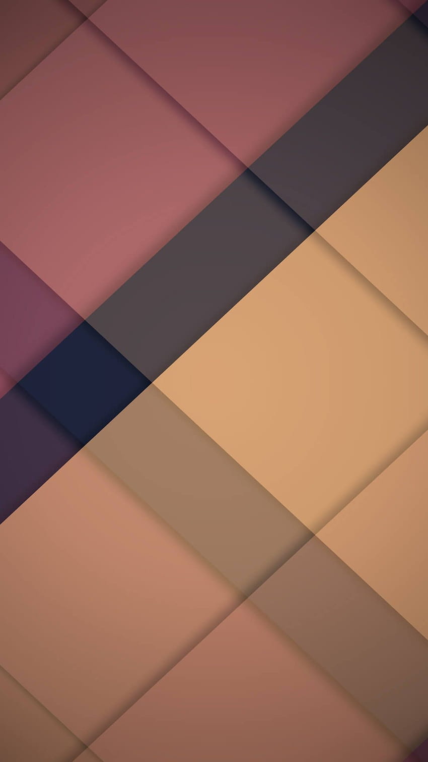 Galería Diseño de materiales coloridos, Geométrico marrón fondo de pantalla del teléfono