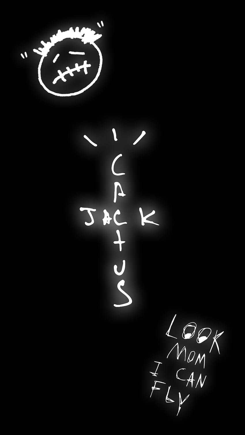 Cactus Jack x Travis, Cactusjack, , Jackcactus, schwarz, , Scott, Travisscott HD-Handy-Hintergrundbild