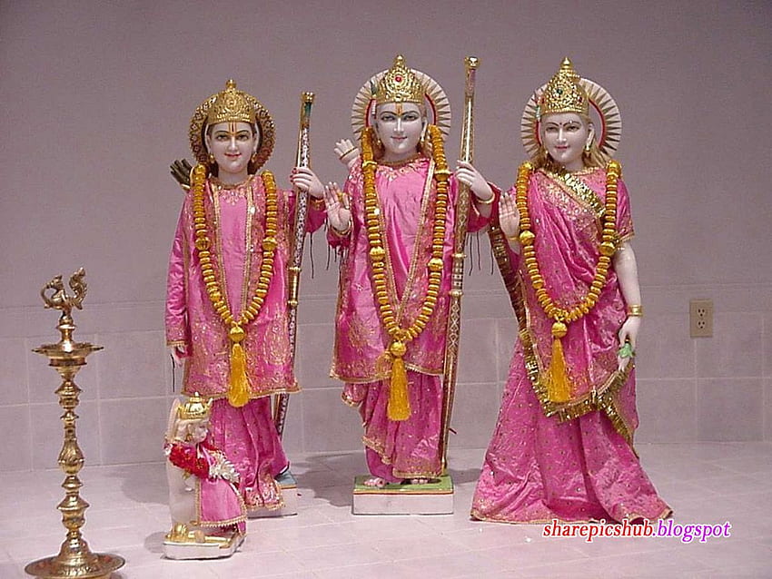 Poleć Pics Hub: Shri Ram Darbar Statua dla. Dharmik na PC Tapeta HD