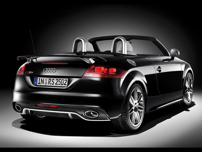 Audi TT RS Cabrio, tuning, black, car, tt rs, cabrio, audi HD wallpaper