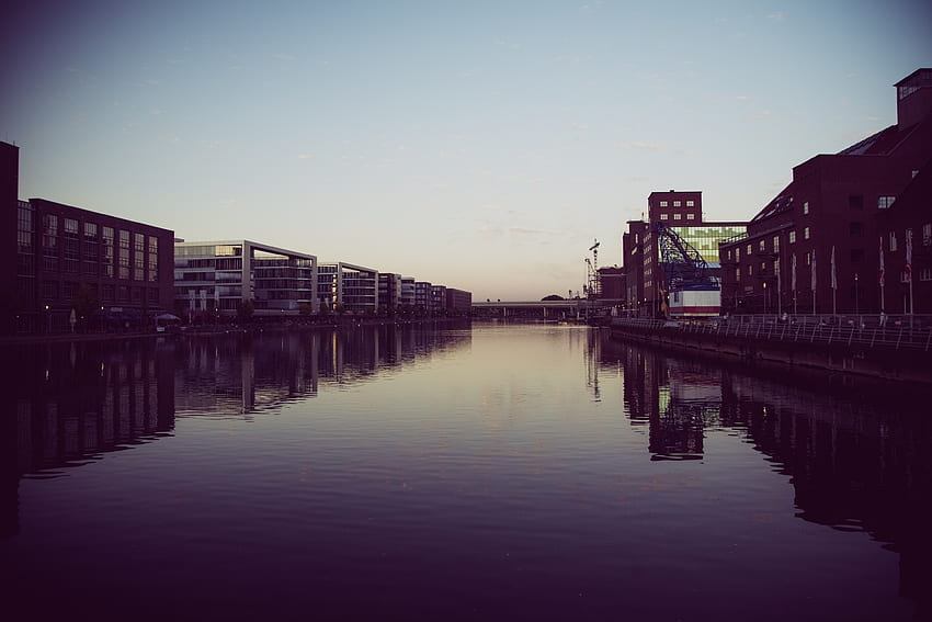 Miasta, rzeki, budynek, Niemcy, Duisburg Tapeta HD