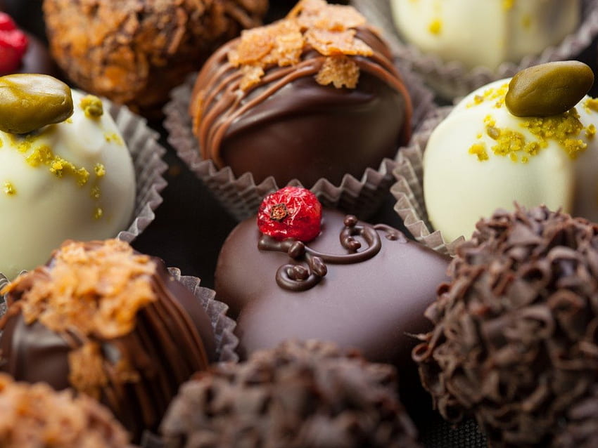 Sweets treats, chocolate, food, sweets, muffins HD wallpaper