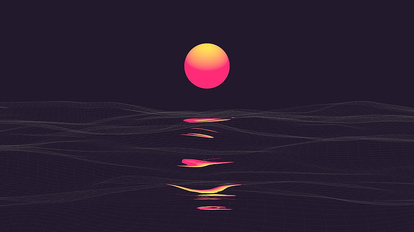 Abstract Vaporwave Retrowave Sun Reflaction , Abstract , , and Background HD wallpaper