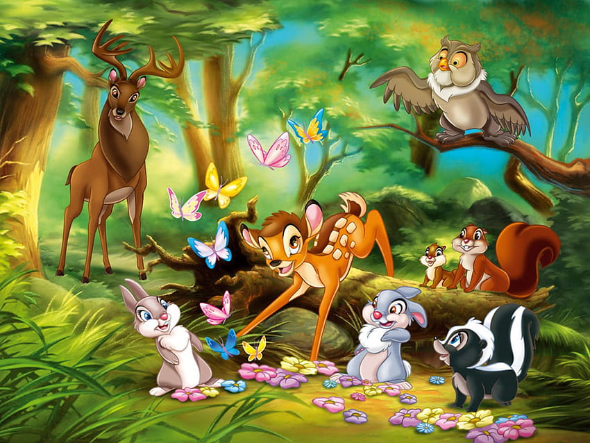 Bambi and his friends, walt disney, disney, fantasy, bambi HD wallpaper ...