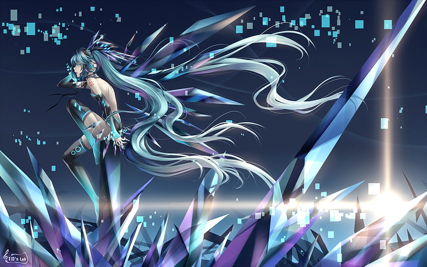 Cristal, miku, anime, hatsune, girl, vocaloid HD wallpaper