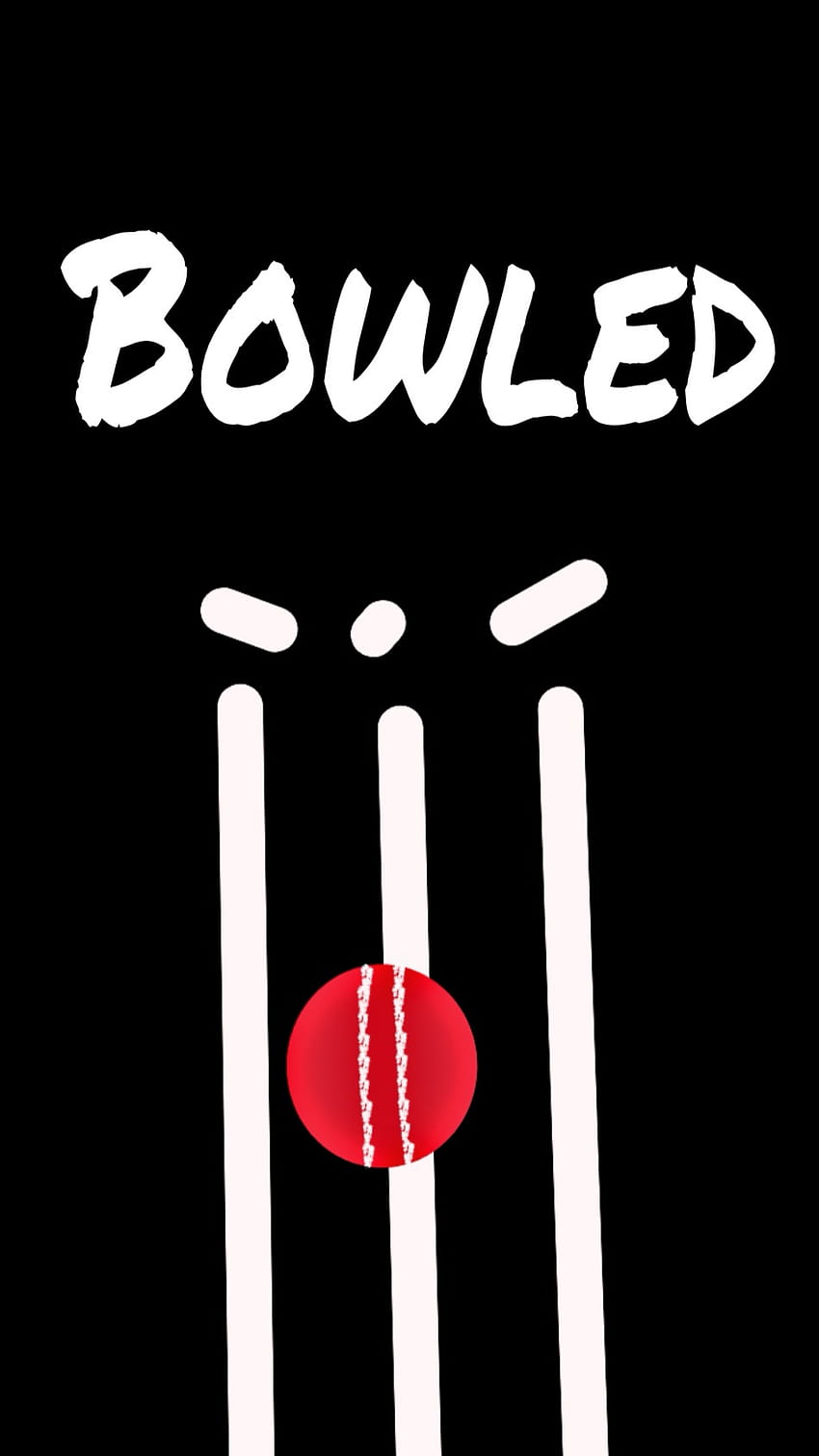 Bowling, Schläger und Ball, Sport, schwarz, Cricket , rot, Cricket, schwarz , Cricket , Sport , Sport , schwarz und weiß, schwarz , Bowl HD-Handy-Hintergrundbild