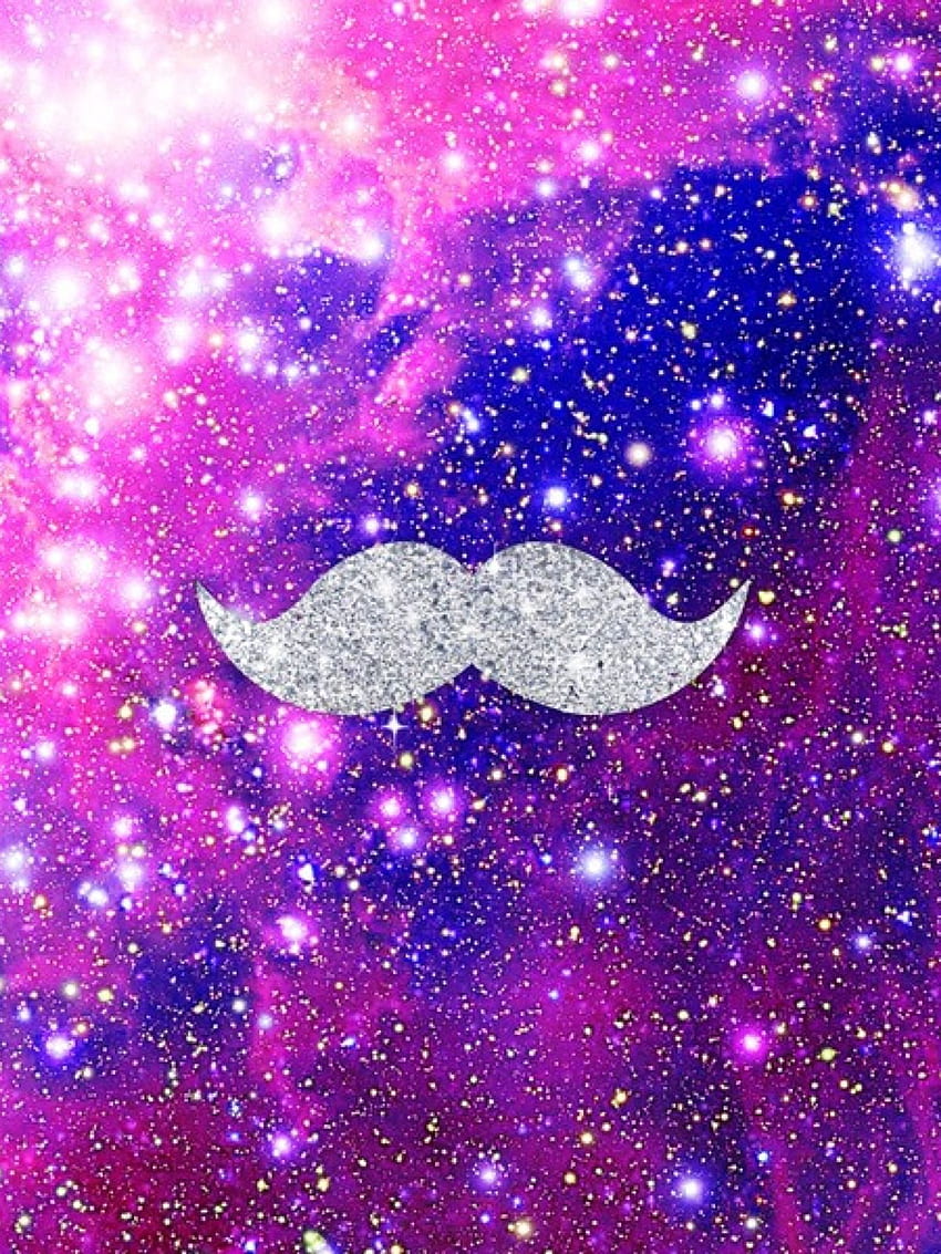 Galaxy moustache!OMG I LOVE IT, Pink Mustache HD phone wallpaper