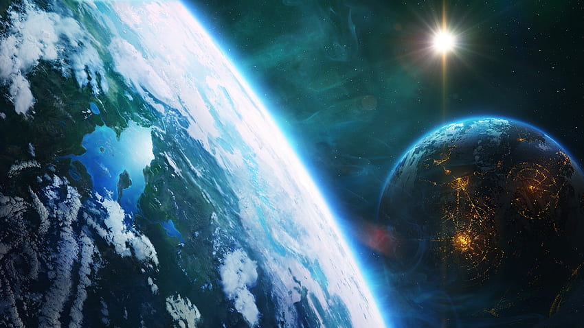 Cybertron Awaiting, Cyberplanet, Planetenkunst, zukünftiger Planet, Cybertron HD-Hintergrundbild