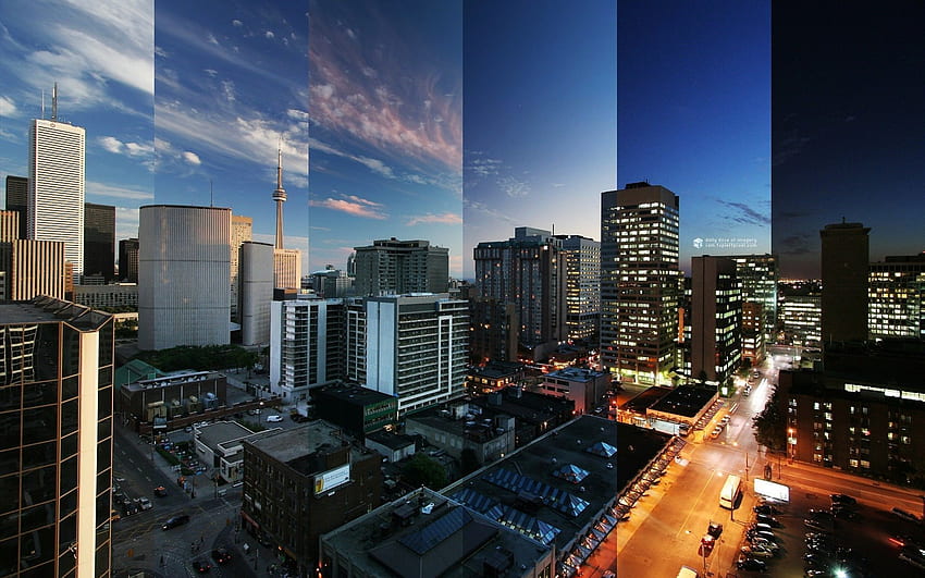 Refleksi Toronto, ibukota, Toronto, kota, Kanada Wallpaper HD
