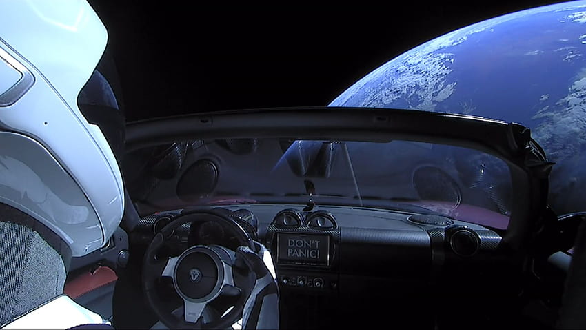 Tesla Elona Muska, nie panikuj Tapeta HD