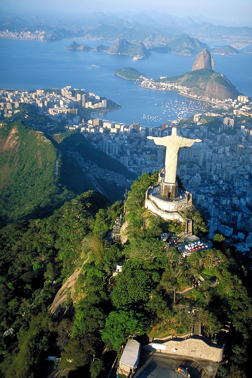 Brazylia - Cristo Redentor. Rio de Janeiro, malarskie, Cristo redentor, Christ The Redeemer Tapeta na telefon HD