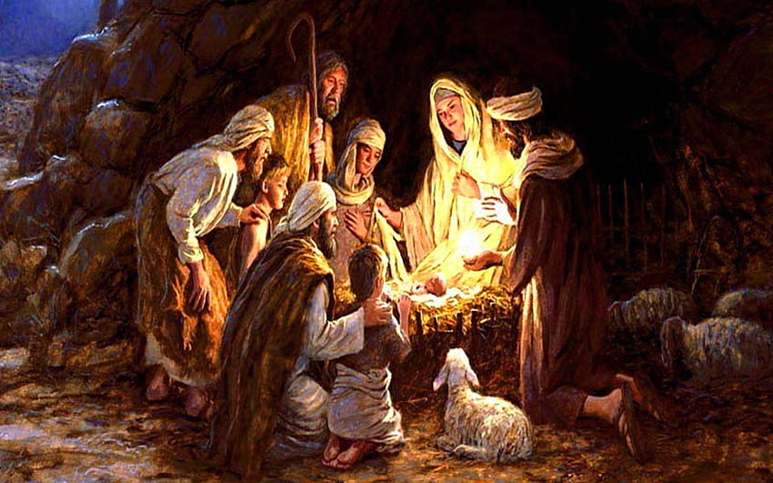 クリスマスのキリスト降誕のシーンのセットアップ - & 背景、クリスマスのベビーベッド 高画質の壁紙 | Pxfuel