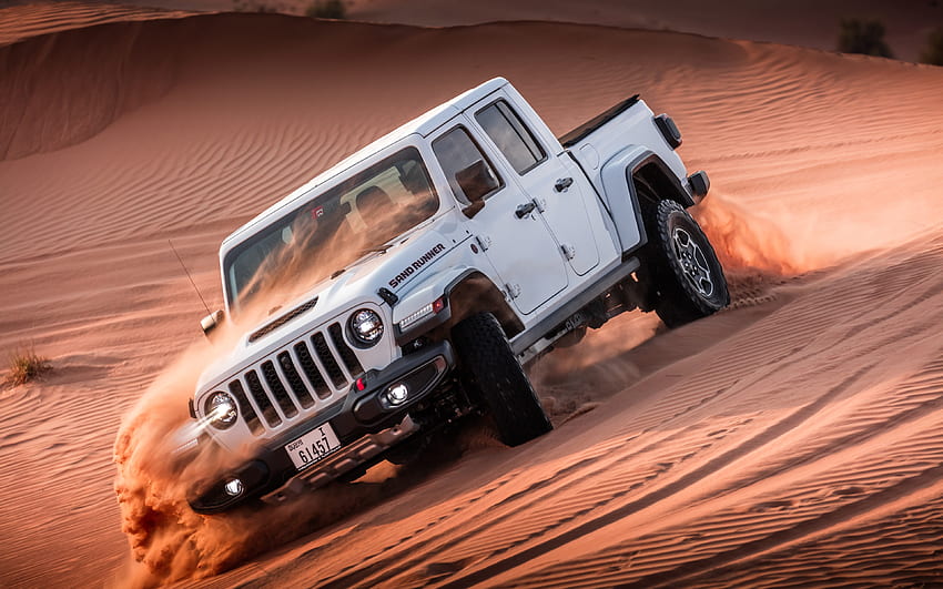 Jeep Gladiator Sand Runner, , sand dunes, 2022 cars, desert, AE-spec, Jeep Gladiator JT, tuning, 2022 Jeep Gladiator, american cars, Jeep HD wallpaper