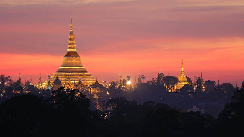 Shwedagon Pagoda - wszystkie lepsze tło pagody Shwedagon, świątynia Myanmar Tapeta HD