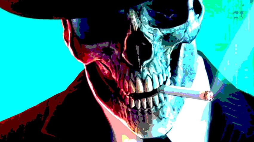 3D череп, опасен скелет HD тапет
