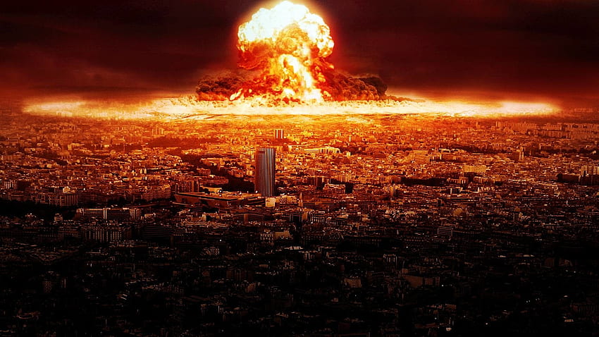 Explosión nuclear, explosión de bomba atómica fondo de pantalla