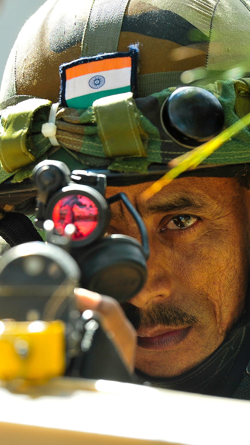 Atirador do exército indiano, exército indiano, atirador de elite Papel de parede de celular HD