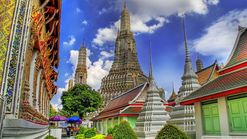 wat arun bangkok temple thailand HD wallpaper