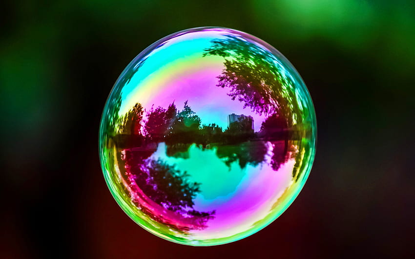 Soap Bubble, Rainbow Bubbles HD wallpaper