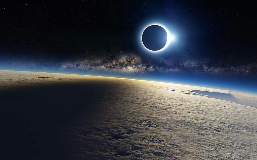 Solar Eclipse Moon Shadow On Earth Cloud, Space HD wallpaper | Pxfuel