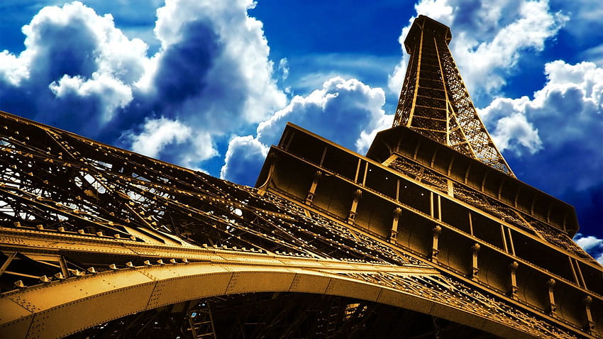 Градове, Небе, Париж, Айфеловата кула, Франция HD тапет