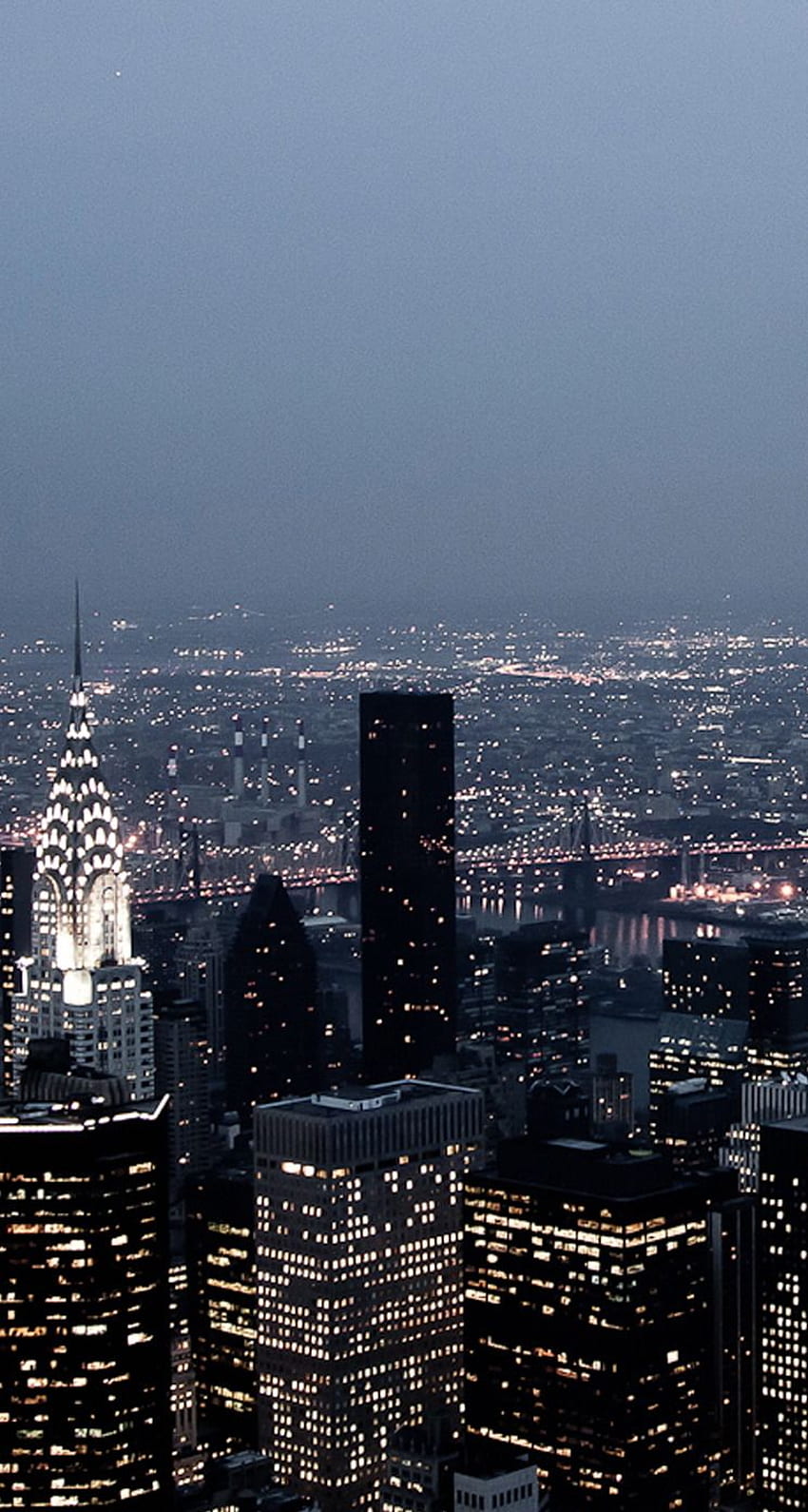 Manhattan New York City Cityscape Night Traffic 4K Ultra HD Mobile Wallpaper