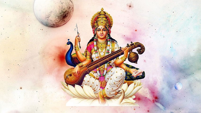 Hindu Goddess Maa Saraswati Background HD wallpaper | Pxfuel