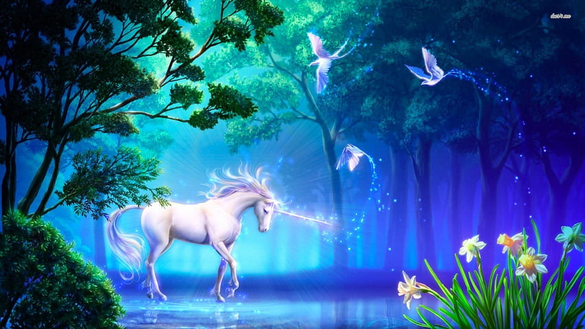 Animated Unicorn in 2020. Unicorn and fairies, Unicorn , Beautiful fantasy art, Magical Laptop 高画質の壁紙