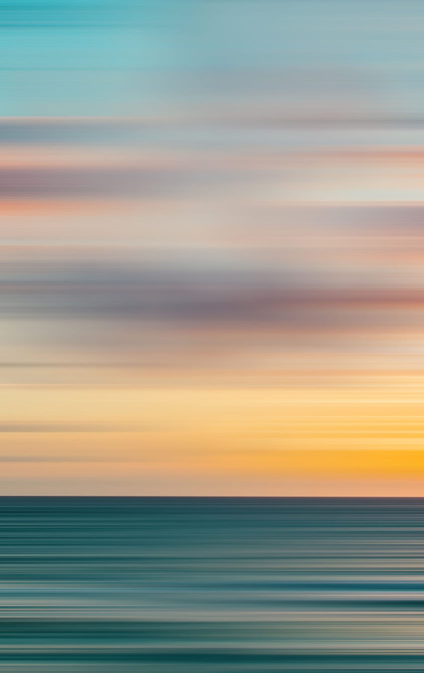 Nature, Sunset, Horizon, Long Exposure, Gradient, Blurred, Fuzzy HD phone wallpaper