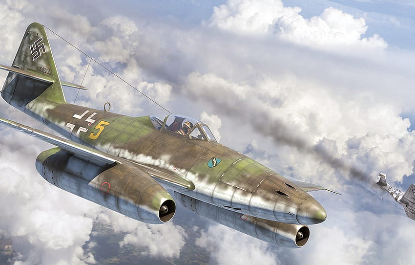 Angkatan Udara, Amerika Utara P 51 Mustang, Swallow, Messerschmitt Me. 262, Pesawat Tempur Turbojet Jerman Untuk , Bagian авиация Wallpaper HD