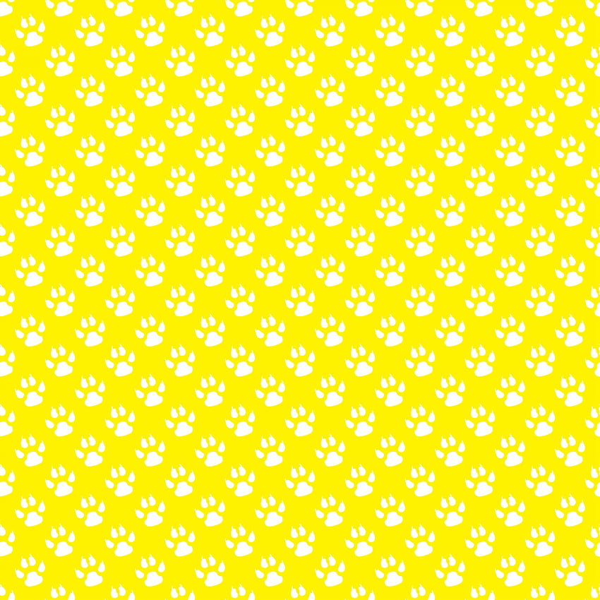 Żółte tło wydruku łapy lub. Pet Clip Art, żółta chustka Tapeta na telefon HD