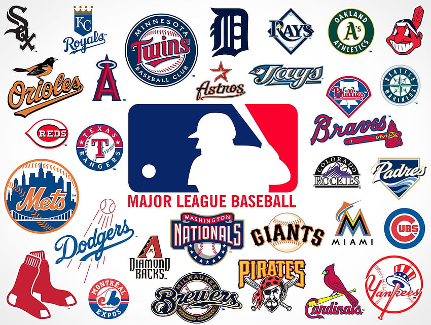 메이저 리그 야구 팀 로고 • 로고, MLB 팀용 PSD 모형 마케팅 HD 월페이퍼