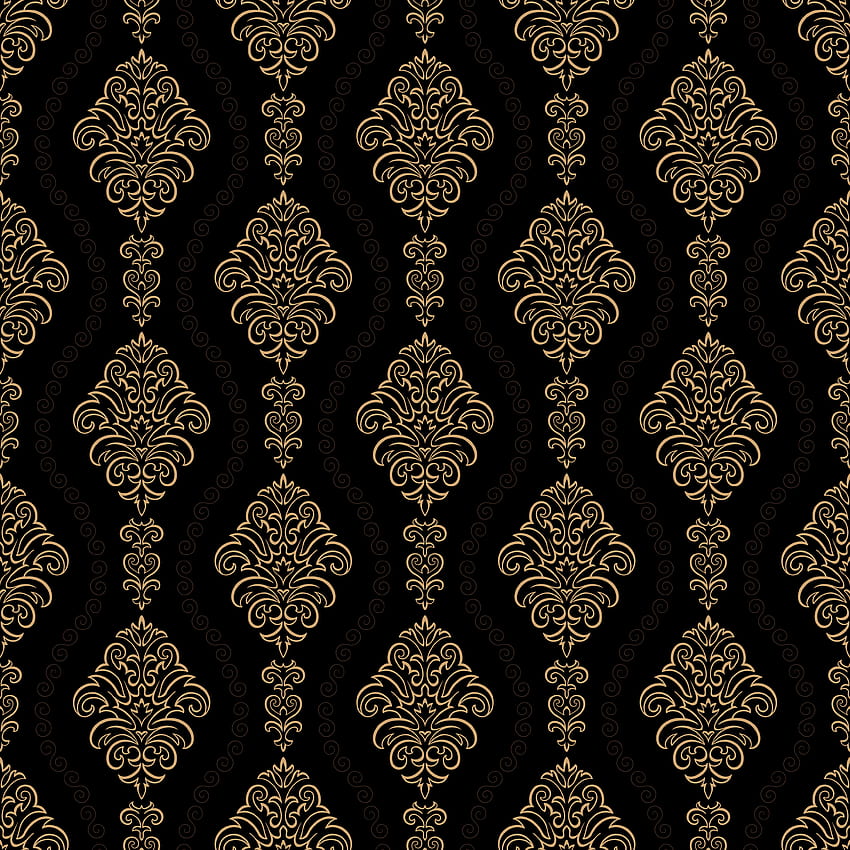 Luxury Ornamental Background Gold Damask Floral Pattern Royal