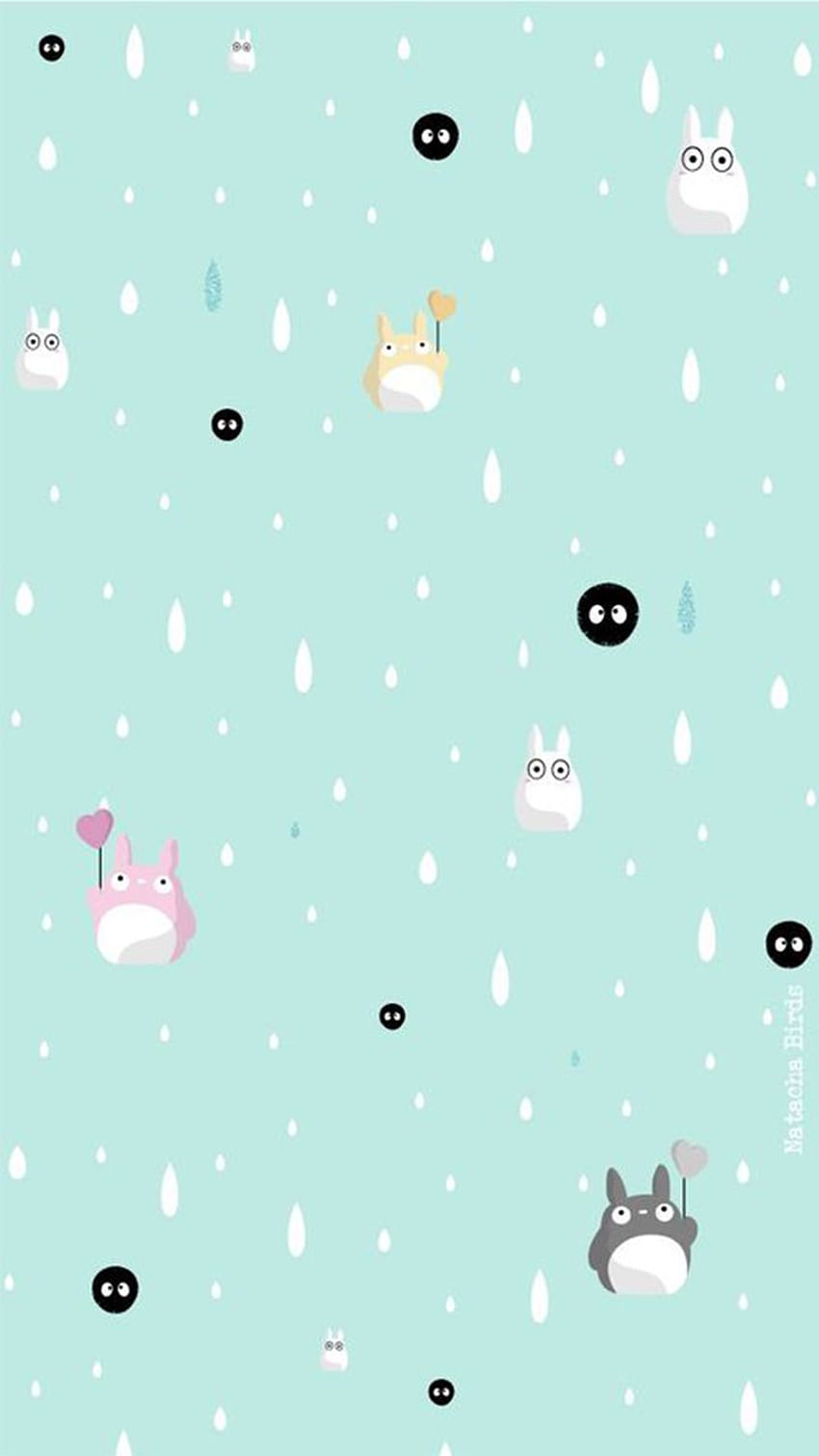 Mint Totoro Iphone Background I This Art Totoro Totoro Design Hd Phone Wallpaper Pxfuel