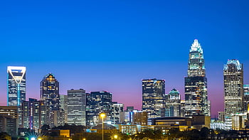 Charlotte Skyline in North Carolina Wallpaper for iPhone 11 Pro