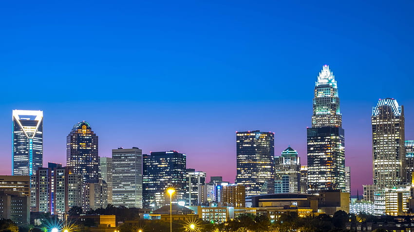Melhores bairros em Charlotte NC, Charlotte Skyline papel de parede HD