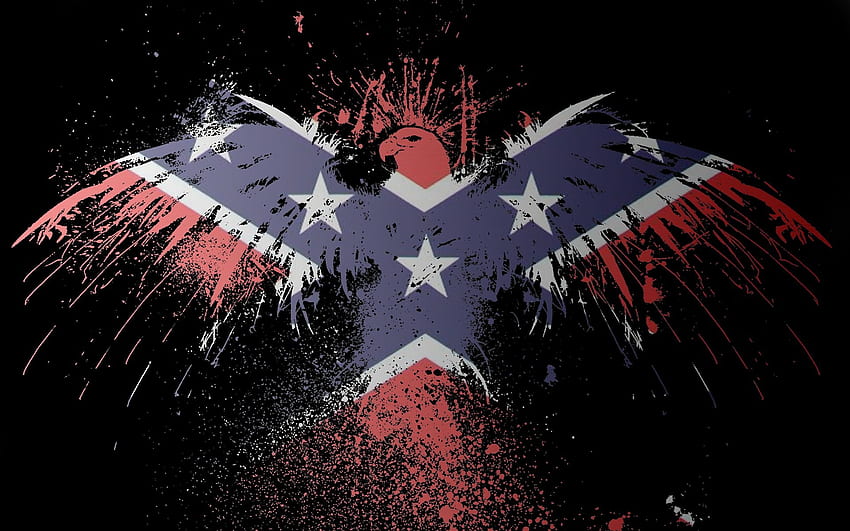 KONFÖDERIERTE Flagge USA Amerika Vereinigte Staaten CSA Bürgerkrieg Rebellen Dixie Militärplakat | | 742419 | HOCH HD-Hintergrundbild
