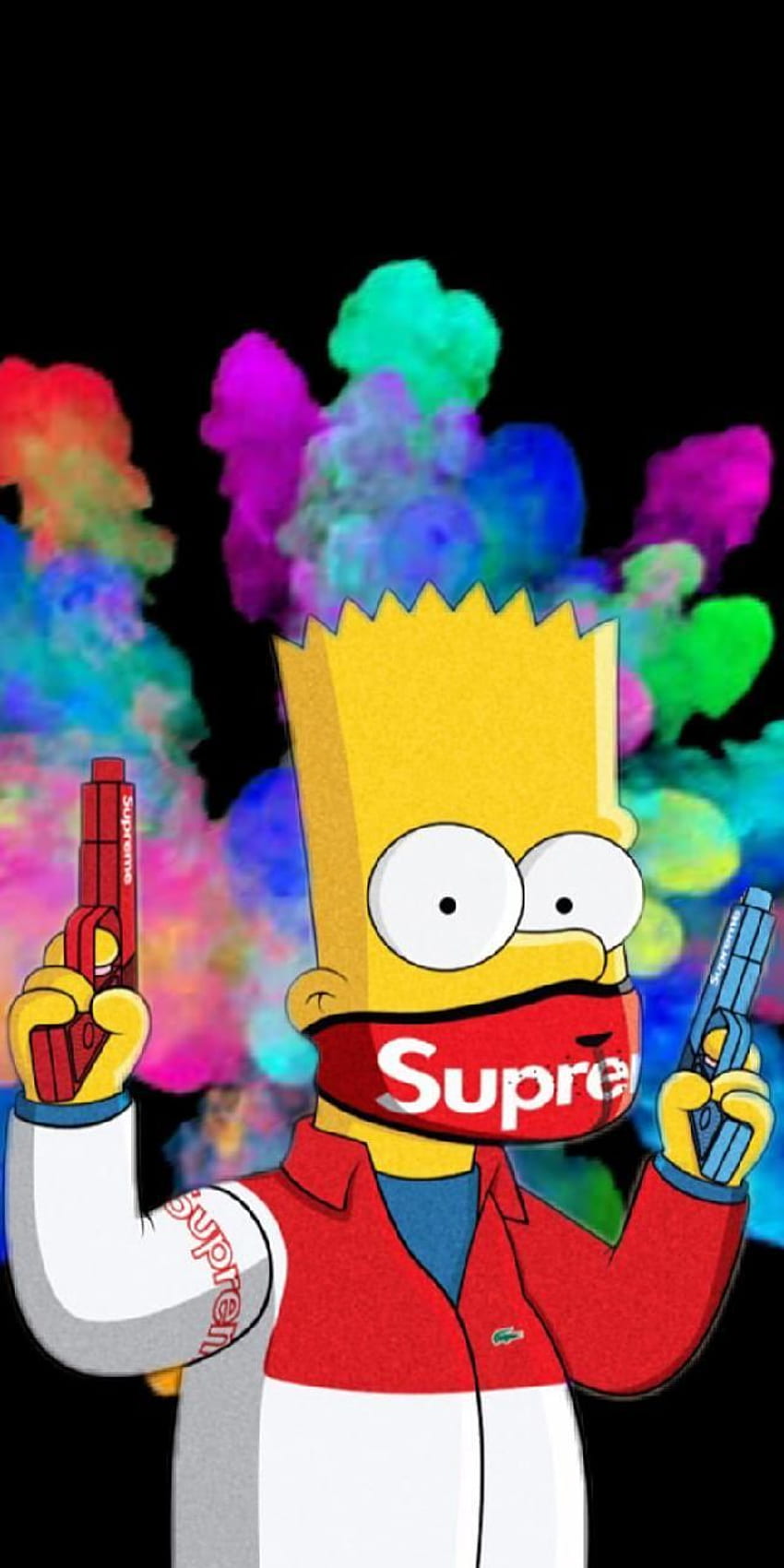 Supreme Bart black global red simpsons HD phone wallpaper  Peakpx