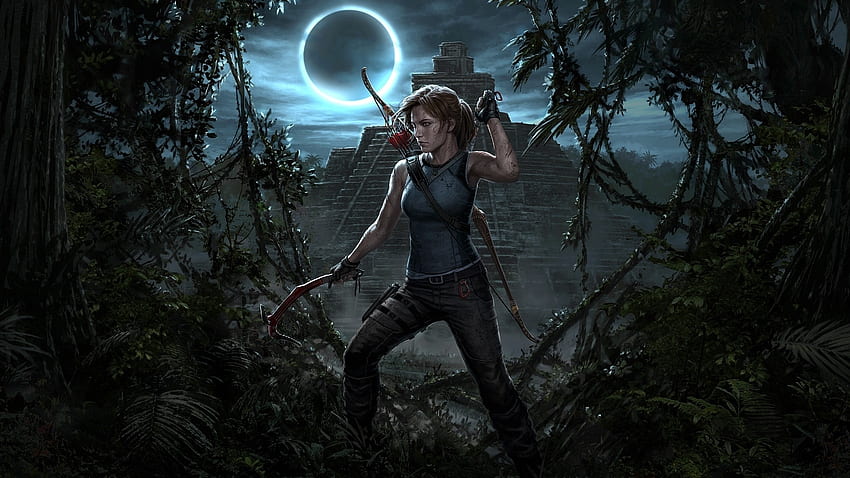 Shadow of the Tomb Raider, łucznik, Lara Croft, gra wideo Tapeta HD