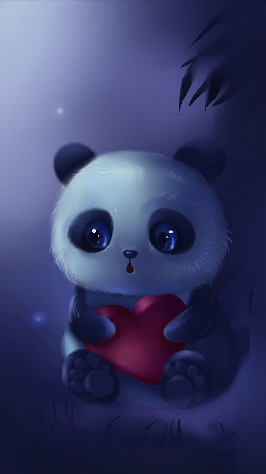 Panda carino, Panda blu Sfondo del telefono HD