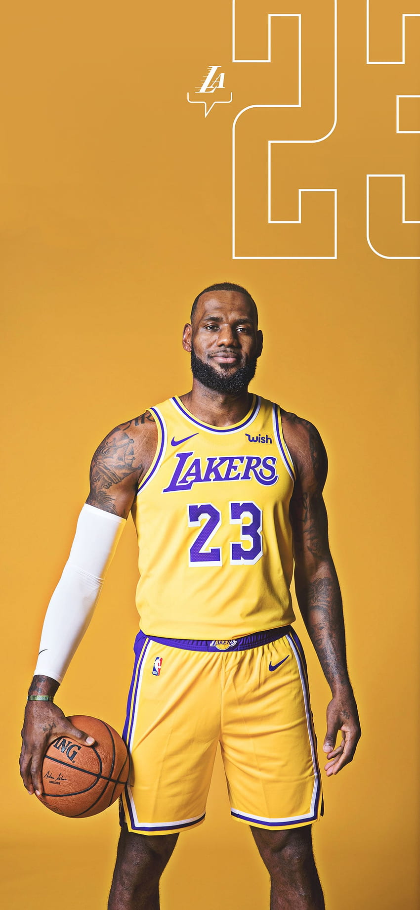 Smiley LeBron James Is Wearing Yellow Sports Dress In Lightning Background  4K HD Sports Wallpapers, HD Wallpapers