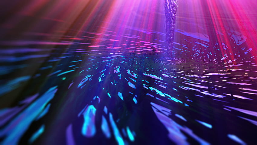 Blue Pink Glass Glow Formation Abstraction Abstract HD wallpaper