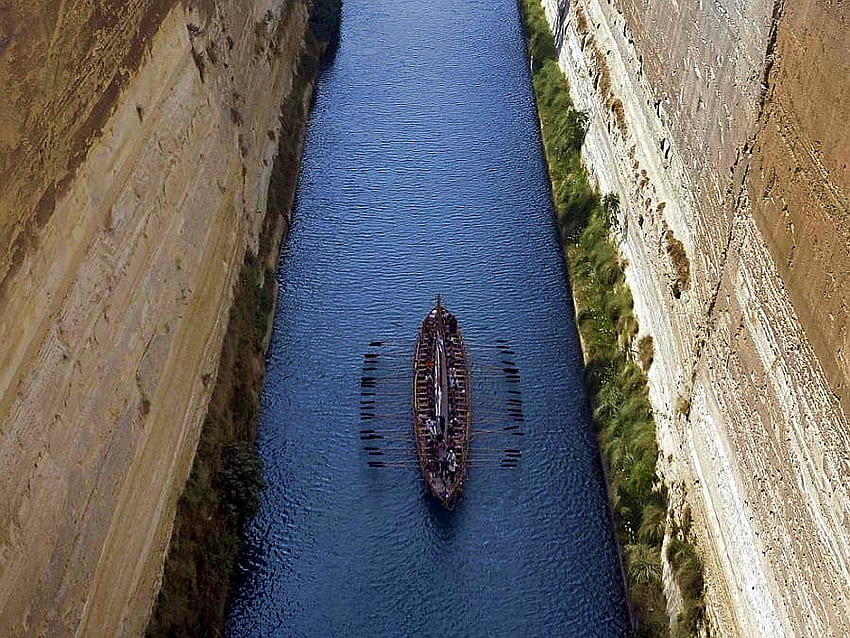 Boat In Canal, cool HD wallpaper