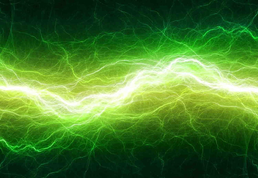 Thunderstorm for Android, Green Lightning HD wallpaper