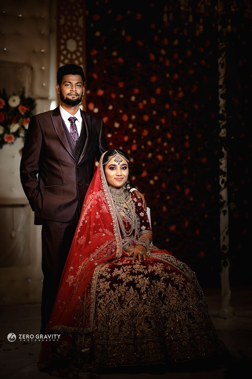 Indisches Hochzeitspaar-Porträt zerogravity.graphy, Brautpaar HD-Handy-Hintergrundbild