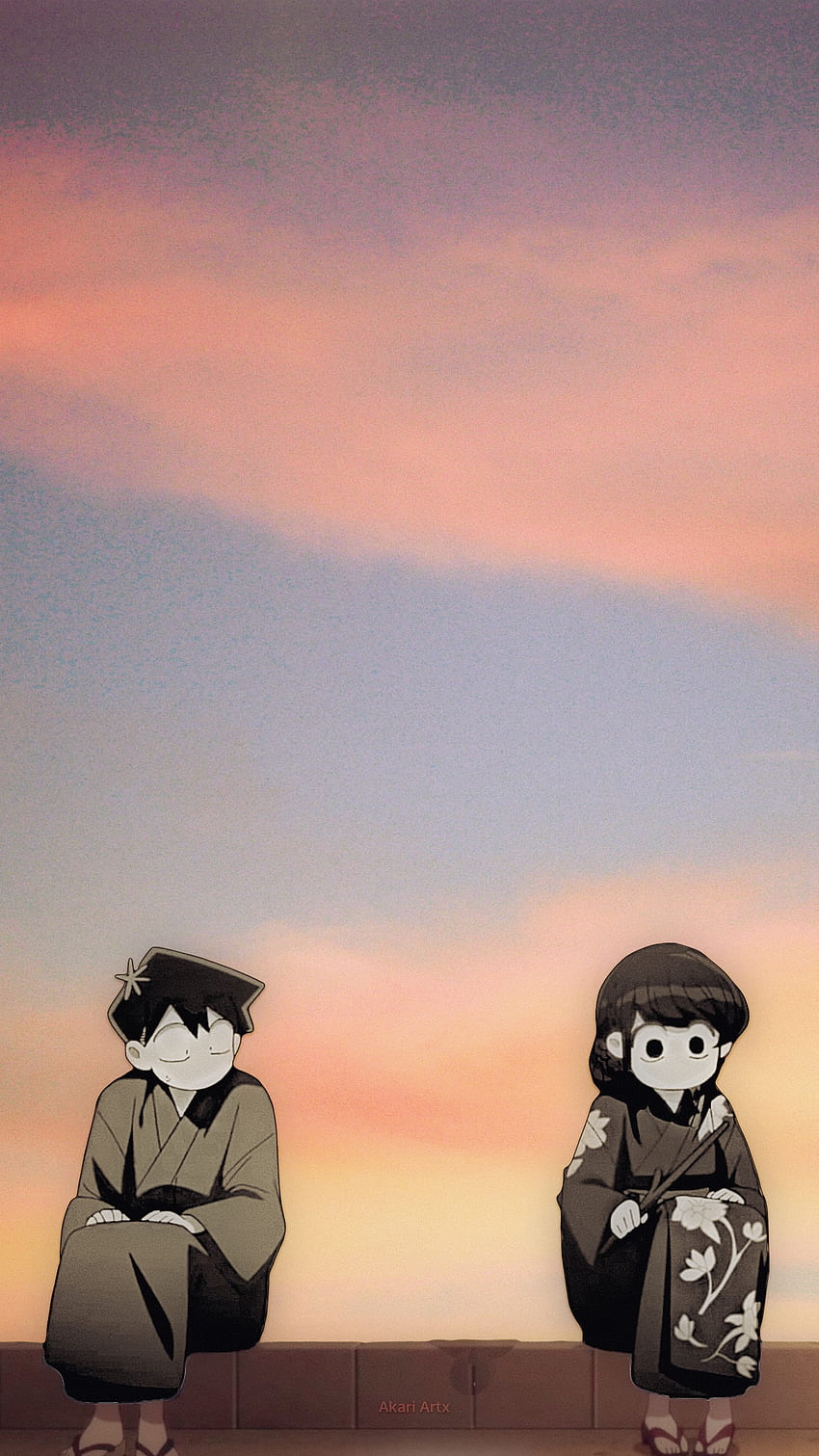 komi-san dan tadano, romansa, pasangan, komi, anime, musim panas wallpaper ponsel HD